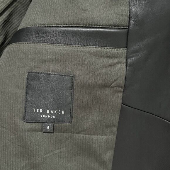 Ted Baker London Mens' Ovine Leather Biker Jacket Size L Black Biker Edgy NWT - Picture 12 of 16